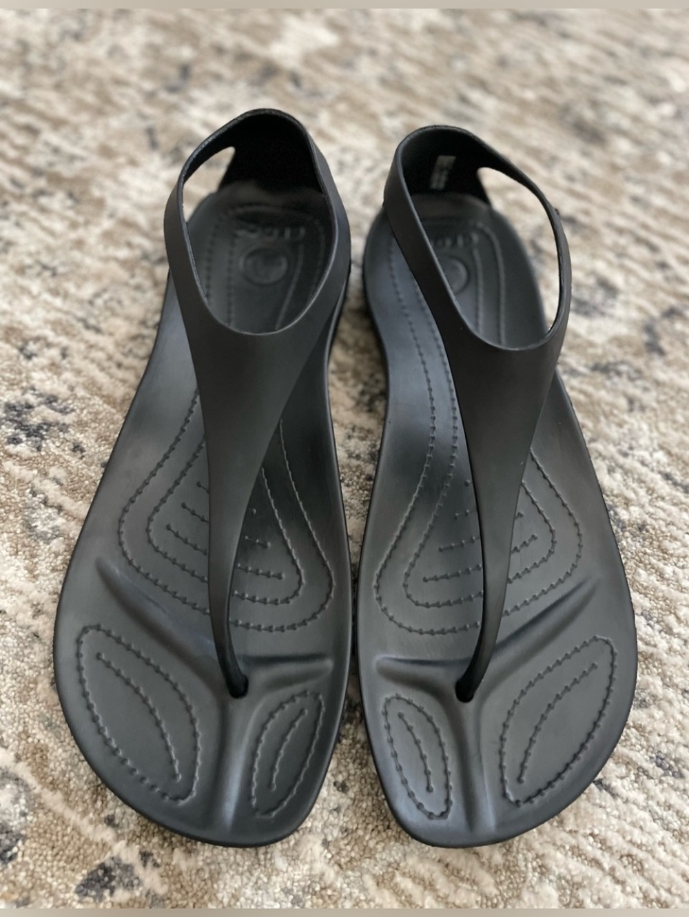 Crocs Sexi Serena Black Slingback Sandals Size 9 like new